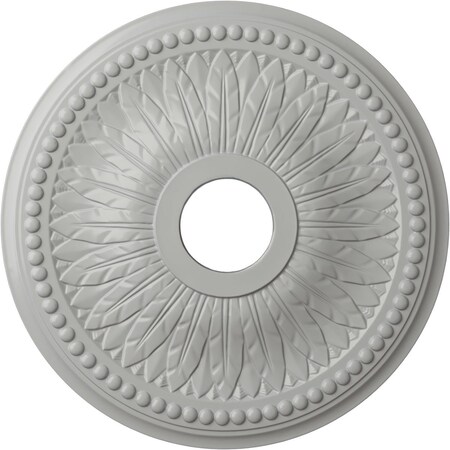 Ekena Millwork Bailey Ceiling Medallion (Fits Canopies up to 5 3/4"), Hnd-Painted Frost, 18"OD x 3 3/4"ID x 1 1/2"P CM18BIFRF